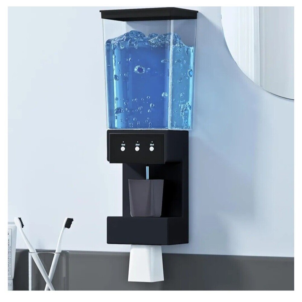 NIB 26 Fl Oz Mouthwash Dispensers  Magnetic Cups, 3 Adjustable Dispensing Level